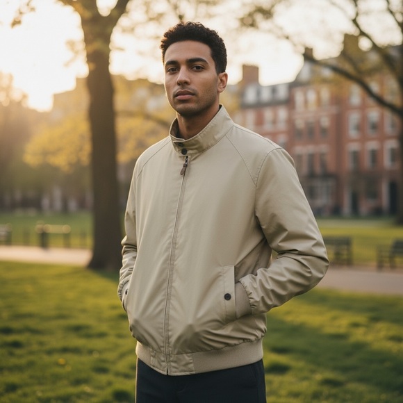 Vintage Orvis Harrington Tartan Plaid Lined Jacket Tan Khaki XL/XLarge Golf - Picture 2 of 5